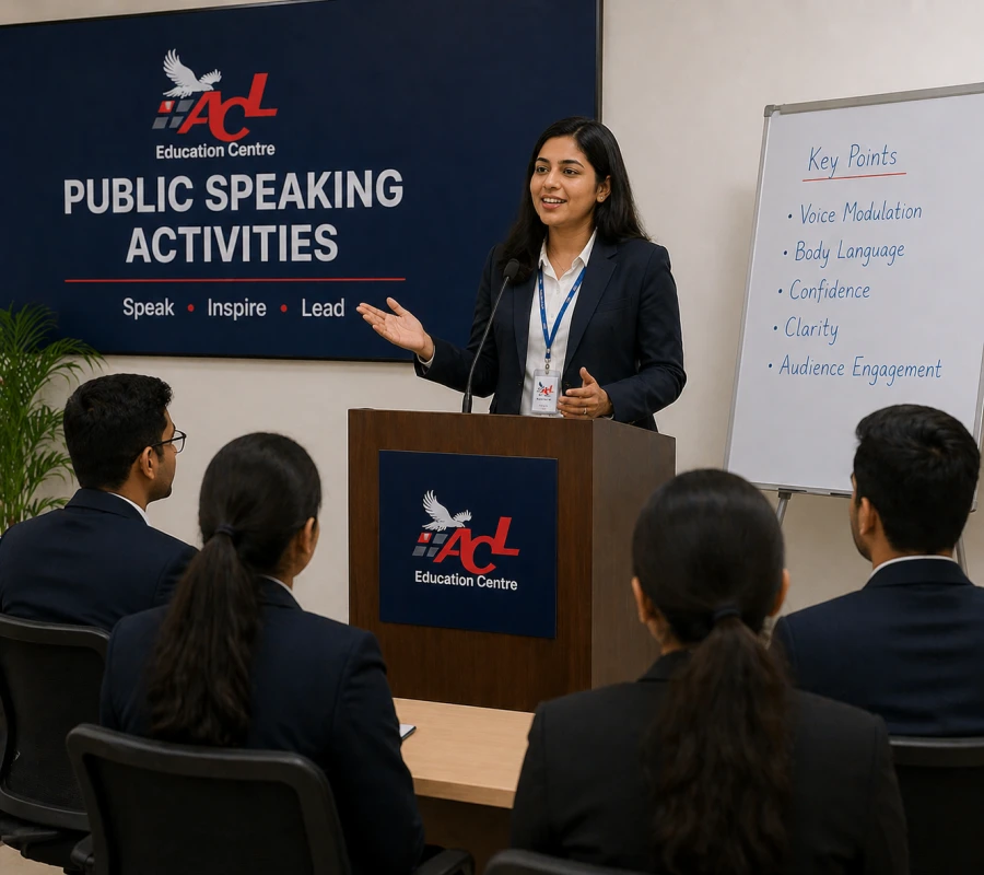 Public speaking training session